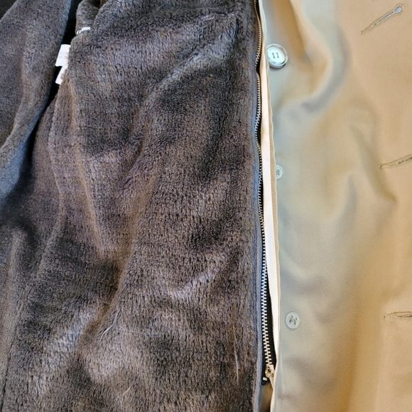 Woodmere Mens Trench Coat Sz 40 R Removable Lining Tan Buttons Pockets VTG Korea - Picture 10 of 14